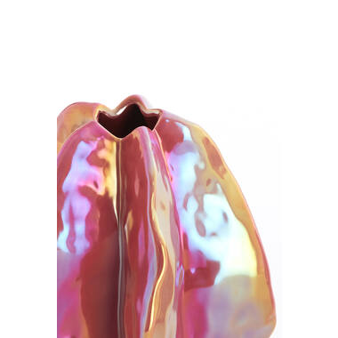 Vase deco 13,5x12x16,5 cm IDRIJA ceramics dark pink