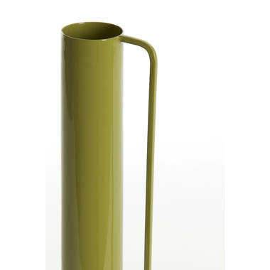 Vase deco Ø12x33 cm PANZANO shiny olive green