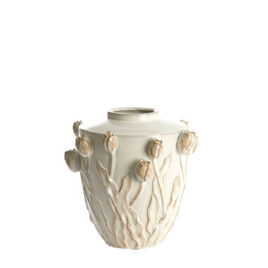 Vase deco Ø36x36 cm JUANA ceramics cream