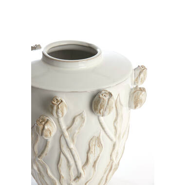 Vase deco Ø36x36 cm JUANA ceramics cream