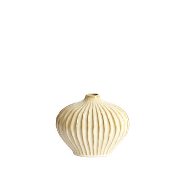 Vaas deco 25x14x20 cm LORITO keramiek parelmoer