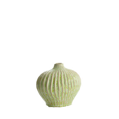 Vaas deco 25x14x20 cm LORITO keramiek mint groen