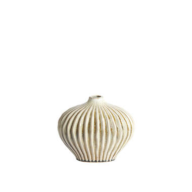 Vaas deco 25x14x20 cm LORITO keramiek olijf groen