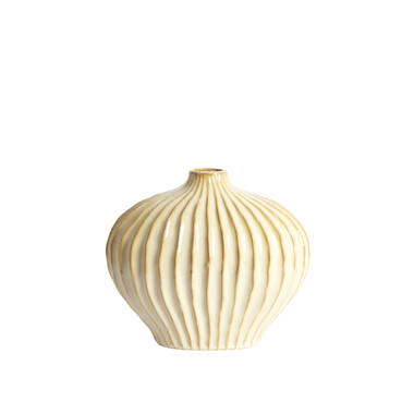 Vaas deco 30x16x25 cm LORITO keramiek parelmoer