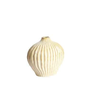Vaas deco 30x16x25 cm LORITO keramiek parelmoer