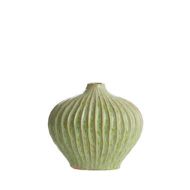 Vaas deco 30x16x25 cm LORITO keramiek mint groen