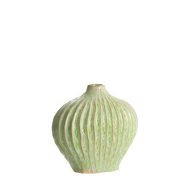 Vaas deco 30x16x25 cm LORITO keramiek mint groen