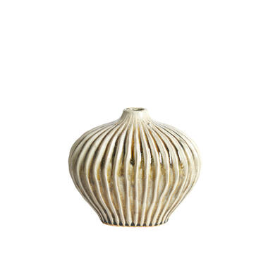 Vaas deco 30x16x25 cm LORITO keramiek olijf groen