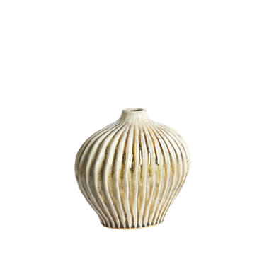 Vaas deco 30x16x25 cm LORITO keramiek olijf groen