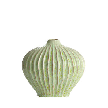 Vaas deco 35x21x30 cm LORITO keramiek mint groen