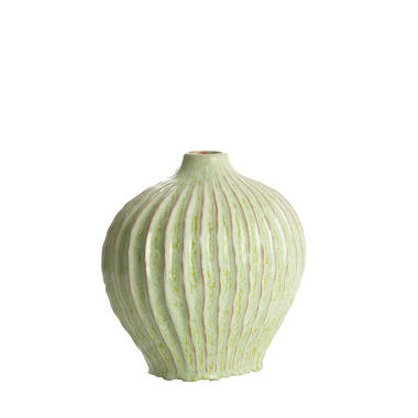 Vaas deco 35x21x30 cm LORITO keramiek mint groen