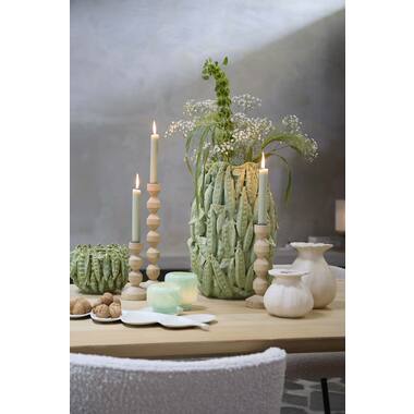 Vaas deco 23,5x22,5x15 cm FABA keramiek mint groen