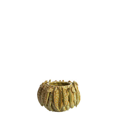 Vaas deco 23,5x22,5x15 cm FABA keramiek mat zand