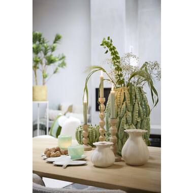 Vase deco 31,5x30,5x45 cm FABA ceramics mint green