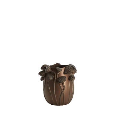 Vase deco 26,5x25,5x26,5 cm LAVCI ceramics matt dark brown