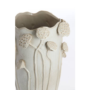 Vase deco 27,5x25,5x35 cm LAVCI ceramics shiny light grey