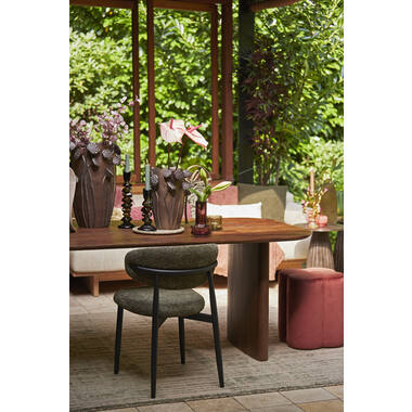Vase deco 35,5x35x51 cm LAVCI ceramics matt dark brown