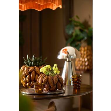 Vase deco Ø23,5x15,5 cm PALATIK ceramics cognac brown
