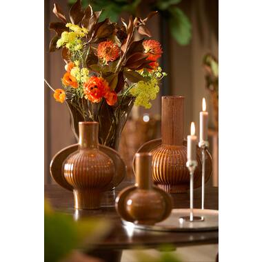 Vase deco 31,5x21,5x38,5 cm MELNIK ceramics cognac brown