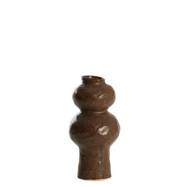 Vase deco Ø13x26 cm ROGANO ceramics dark brown