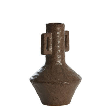 Vaas deco Ø19x30 cm TICINO keramiek donker bruin