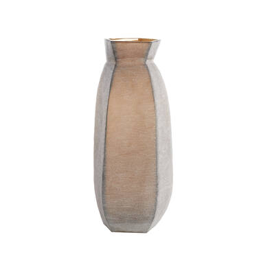 Vase 24,5x22,5x50,5 cm VELIKO glass dark brown