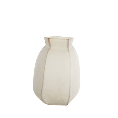 Vase 28x25,5x40 cm VELIKO glass light brown