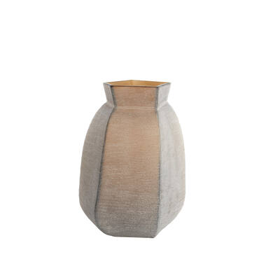 Vase 28x25,5x40 cm VELIKO glass dark brown