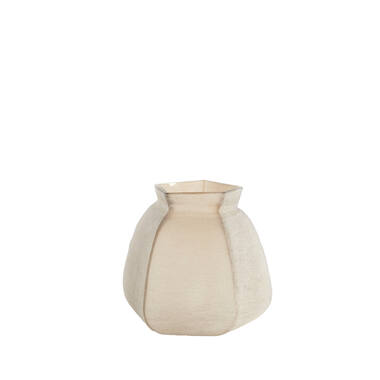 Vase 26,5x25,5x27 cm VELIKO glass light brown