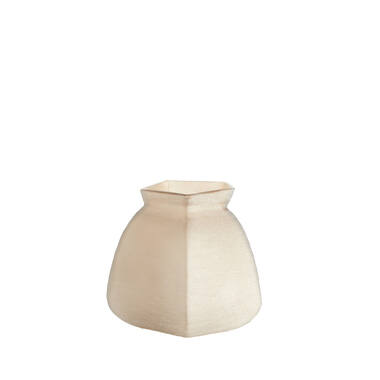 Vase 26,5x25,5x27 cm VELIKO glass light brown