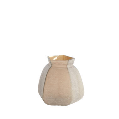 Vase 26,5x25,5x27 cm VELIKO glass dark brown