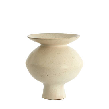 Vase deco Ø31x33,5 cm AJUDA matt cream-sand