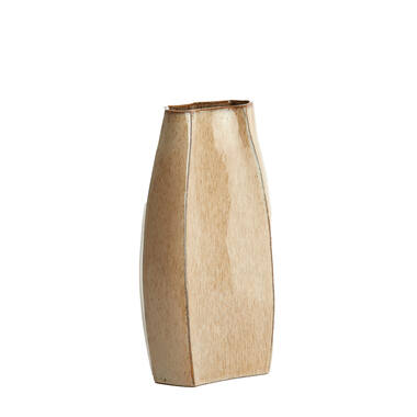 Vasija adorno 19,5x11x34,5 cm CHIADO beige brillante