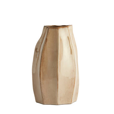 Vase deco 25,5x21,5x42,5 cm CHIADO shiny beige