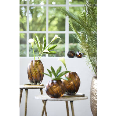 Vase Ø18,5x27 cm ZENIA glass dark brown