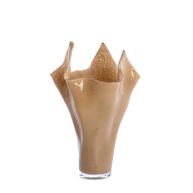 Vaas Ø31x46 cm AIORA glas melk beige