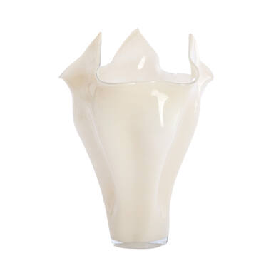 Vaas Ø42x53 cm AIORA glas melk crème