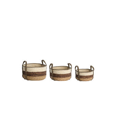 Mand S/3 Ø23x17+Ø28x20+Ø33x23 cm KINSALE nat-d br-wt