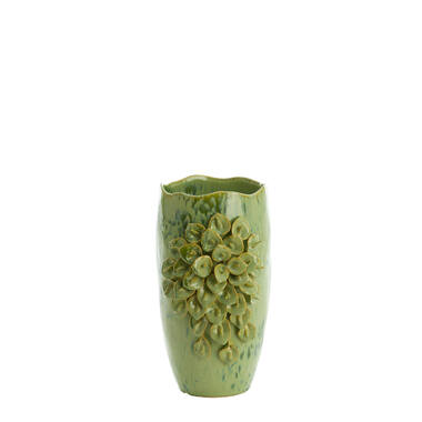 Vase deco 23x19x35,5 cm AMIATA ceramics mint green