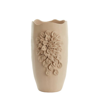 Vase deco 31,5x27x50 cm AMIATA ceramics matt cream