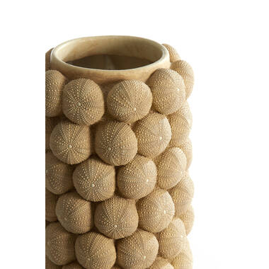 Vase deco Ø19x32,5 cm SEA URCHIN sand