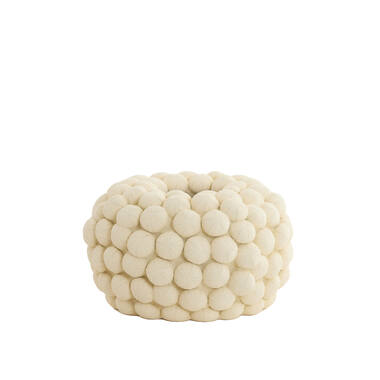 Vase deco Ø40x23,5 cm SEA URCHIN cream