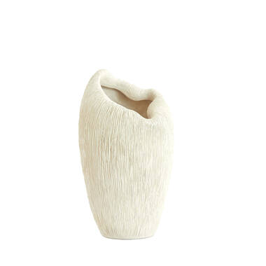 Vaas deco 21,5x20,5x36,5 cm DENISA crème