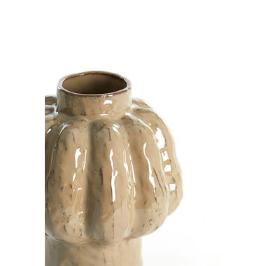 Vaas deco Ø21,5x25 cm ALIVERI keramiek taupe