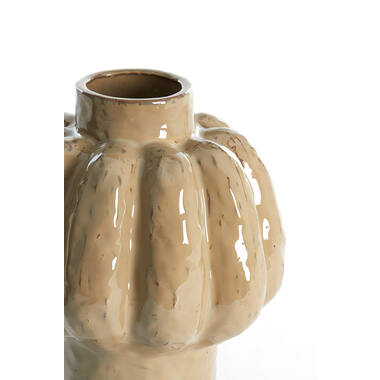 Vaas deco Ø25x29 cm ALIVERI keramiek taupe