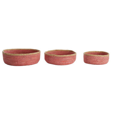 Mand S/3 max Ø39x13 cm PAITO roze+naturel
