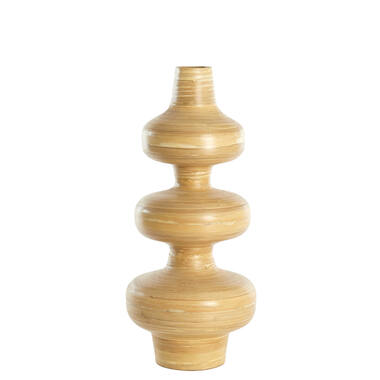 Vase deco Ø26x52 cm CAMELEA bamboo natural