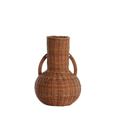 Vaas deco Ø25x35 cm NARINO rotan bruin