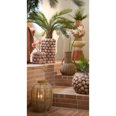 Vaas deco Ø25x35 cm NARINO rotan bruin
