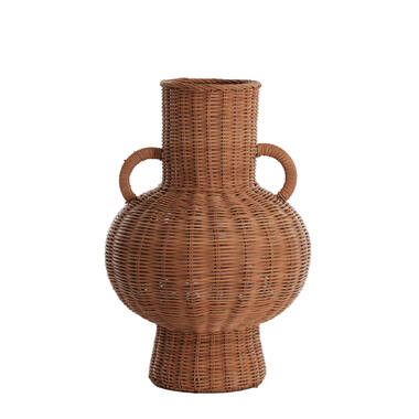 Vaas deco Ø30x43 cm NEIVO rotan bruin
